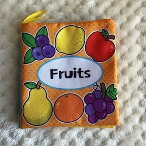 My First Picture Books Fruits Soft Book Learning Sensory Baby Toy